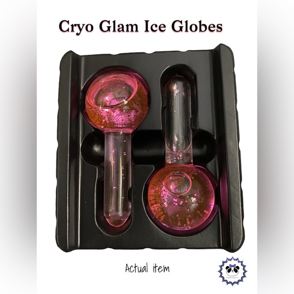 ⭐️ 3 for $22- Willow Collective | Cryo Glam Pink Cooling Globes, Set of 2, NIB - Picture 3 of 6